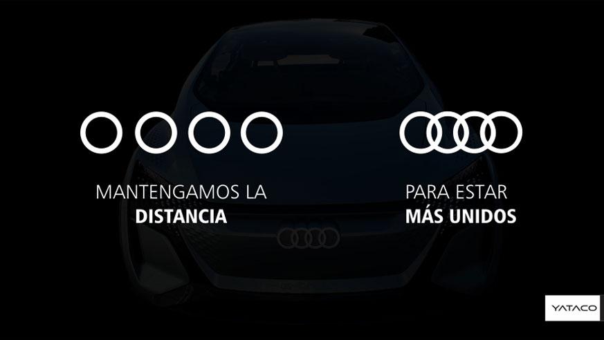 Coronavirus: Audi aplica distancia social y separa sus famosos aros