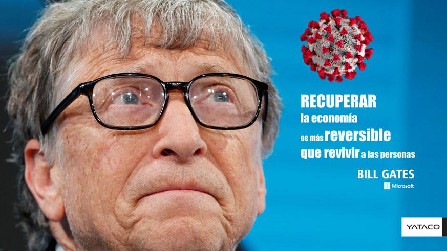 BILL GATES: Recuperar la economía es más reversible que revivir a las personas