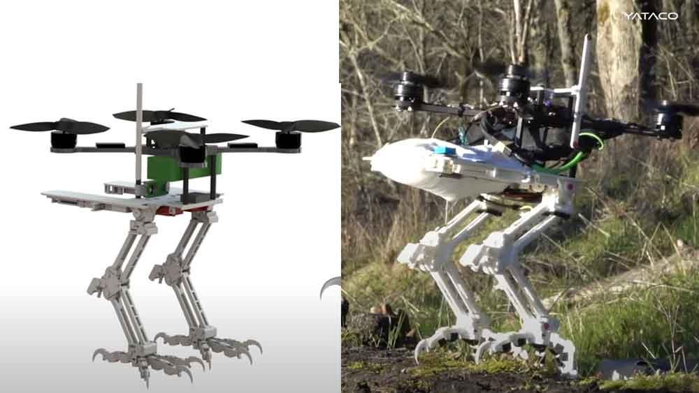 El dron con patas que aterriza en los árboles como si fuera un pájaro