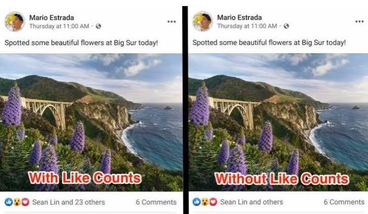 FACEBOOK OCULTARA LAS REACCIONES Y LOS LIKES EN LAS PUBLICACIONES