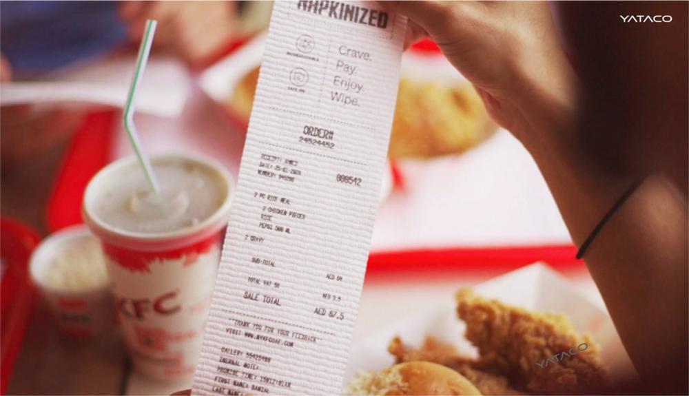 KFC convierte sus vouchers de pago en servilletas para sus clientes